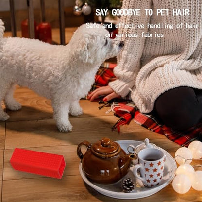 2pcs Pet Dog Cat Hair Remover, Pet Hair Removal Tool, Car Carpet Cleaner, Dog Remover for car，Interior, Furniture, Sofa - color: orangered