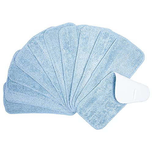 Arkwright Spray Mop Replacement Pads - (Pack of 12) Bulk Microfiber Flat Dry and Wet Refill Mop Pads Floor Cleaning, Compatible with Bona and Rubbermaid, Fits All Mop Heads, 13 in, Blue - color: Blue, size: 13 Inch (Pack of 12)