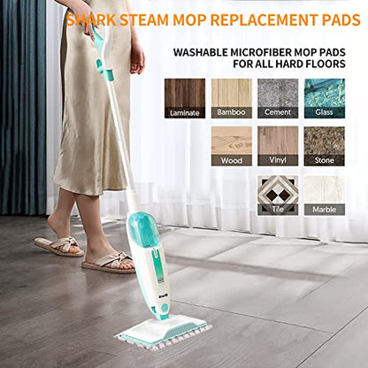 2 Pack Steam Mop Pads for Shark S1000 S1000A S1000C S1000WM S1001C Replacement Steamer Mop Pads ，Washable Microfiber Mop Pads for All Hard Floors