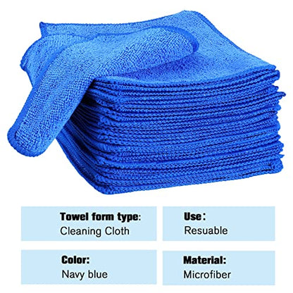 Tanlade Microfiber Cleaning Cloth 6"x6" Cleaning Rags Reasonable Kitchen Towels Microfiber Towels Cars Wash Dry Erase Cloth (Blue,50 Pcs) - color: Blue, size: 6 x 6 Inch