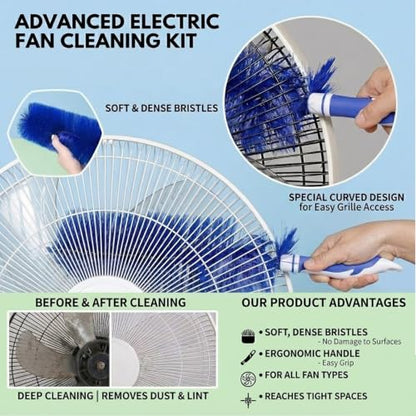 Aquanexis 90 Flexible Ceiling & Fan Dust Magnet, 2 PCS Bendable Microfiber Duster Washable Reusable, for Ceiling Fans, AC Vents, Curtains, Car Interiors, with Bonus Gap Brush and Cleaning Cloth