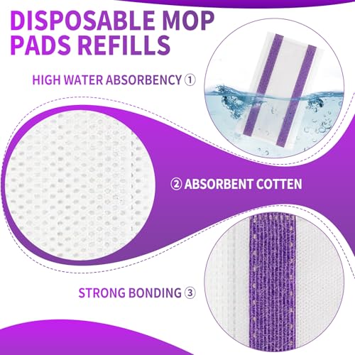 40 Counts Disposable Mop Pad Refills for Swiffer Wet Pads Refill, Replacement for Swiffer Wet Jet Pads Disposable Pad Hardwood Floor Spray Mop Pads Refills, Thickness & Absorbent - size: 40PC