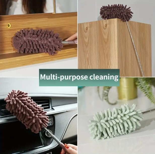 1pcs Chenille Dusters Used for Cleaning and Dusting, Reusable Microfiber dusters Refills, Microfiber Duster for Cleaning extendable Pole Duster Washable(Blue) - color: 02