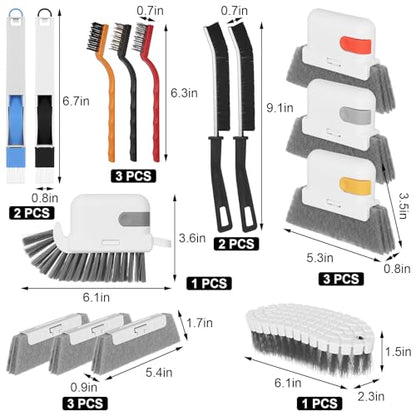 15 Pcs Window Groove Cleaning Brush Tool, Door Window Track Cleaner Groove Gap Cleaning Tools Crevice Cleaning Brush Gap Scrub Brush for Shutter Sliding Door Keyboard Tile Lines Sill Car Vents