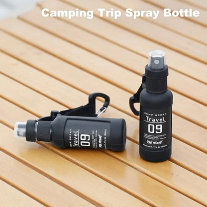 50ml Outdoor Spray Bottle - Portable Leakproof Mister with Silicone Cover & Carabiner, Fine Mist Water Sprayer for Plants, Travel, Hair Care and Cleaning Solutions
