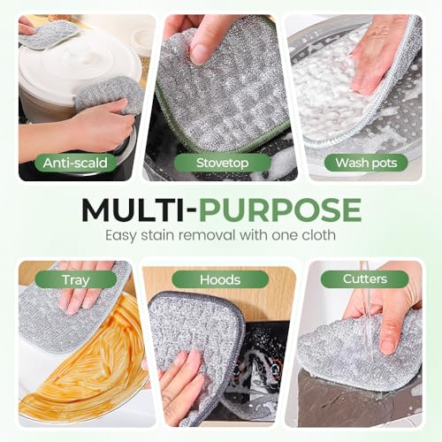 Multipurpose Wire Dishwashing Rags, 2025 New Wire Dishwashing Rags for Wet and Dry, Non Scratch Dishcloth Rag, Reusable Metal Scrubbing Pads Sponge Cloths for Kitchen Cleaning (20)