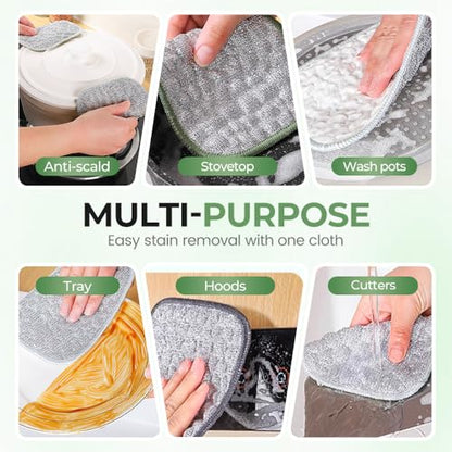 Multipurpose Wire Dishwashing Rags, 2025 New Wire Dishwashing Rags for Wet and Dry, Non Scratch Dishcloth Rag, Reusable Metal Scrubbing Pads Sponge Cloths for Kitchen Cleaning (20)