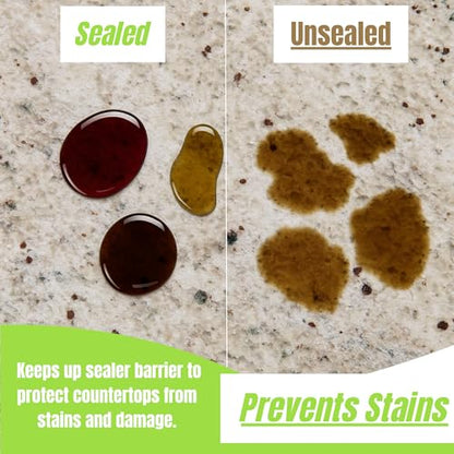 Granite Plus (Cleaner & Sealer) Deep Cleans & Seals All Natural Stone Countertops + Ultimate Grout Cleaner with Brush – Safe for Natural Stone - Acid Free - Lifts Dirt & Stains (2pack) - size: 21.33 Fl Oz (Pack of 3)