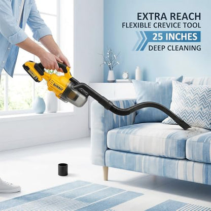 25" Flexible Vacuum -Generic Flexible Vacuum Crevice Tool Universal Attachment Long Reach Design Cleaning Accessory for Vacuum Hoses Tight Spaces(1 Pcs)