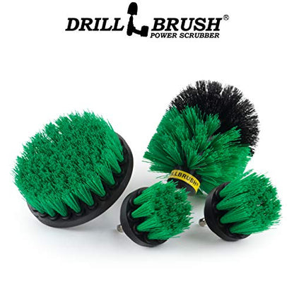 Crock Pot Scrubber - Cast Iron Skillet - Cleaning Supplies - Drill Brush Kitchen Cleaning Kit - Cutting Board, Stove, Sink, Counter-Top, Baseboard, Trash Can, Tile and Flooring - Grout Cleaner - color: Green