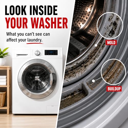 Washing Machine Cleaner Tablets - Penetrating Deep Clean Washer Cleaner Tablets For Front Loader And Top Load HE - Active Formula Tub Descaler Deodorizer - style: Washing Machine Cleaner