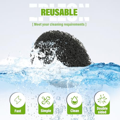4 Inch Drill Brush Scrub Pads Cleaning Kit, 5X Faster Cleaning, Reusable Double Sided Scrub Pad for Bathroom Shower Tub Tile Grout Kitchen Toilet Hard Surfaces, 9 Pack(Black) - color: Black