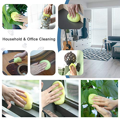 ASFSKY Cleaning Putty Car Cleaning Gel for Car Detailing Car Slime Cleaner Dust Cleaning Mud Universal Cleaning Gel for Vents, Dashboard, Car Cleaning Putty 3 Pack - color: Yellow+Purple+Green