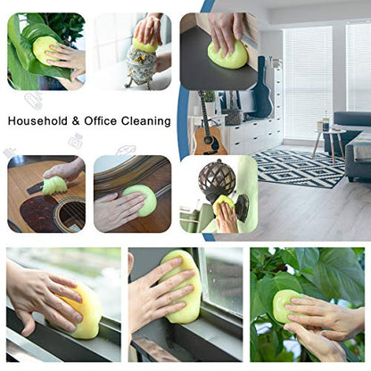 ASFSKY Cleaning Putty Car Cleaning Gel for Car Detailing Car Slime Cleaner Dust Cleaning Mud Universal Cleaning Gel for Vents, Dashboard, Car Cleaning Putty 3 Pack - color: Yellow+Purple+Green