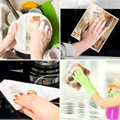 Fall Swedish Dishcloths for Kitchen, 6 Pack Autumn Reusable Cellulose Sponge Paper Towels Washable, Absorbent Fast Drying Swedish Dish Cloth for Home Cleaning - style: Autumn