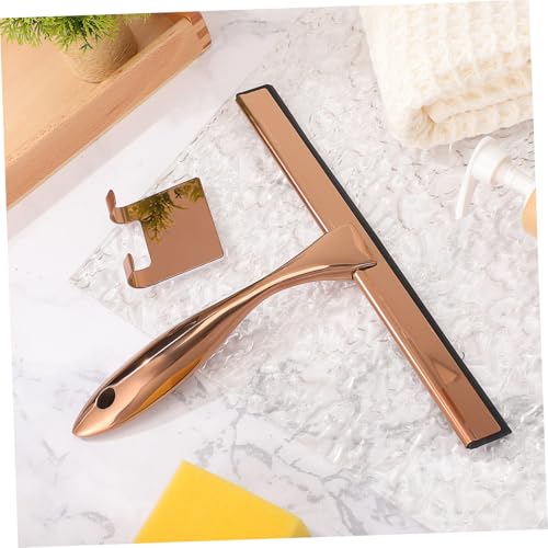 Didiseaon Stainless Steel Window Squeegee Squeegee Wiper for Shower Door Glass Cleaning Tool Short Handle Suitable for Bathroom