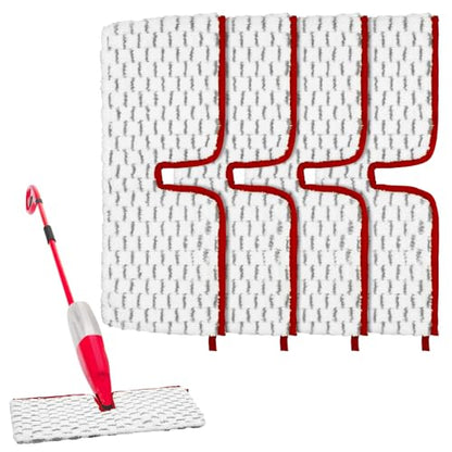 Microfiber Spray Mop Pads Compatible with Promist MAX Spray Mop, Mops Refills for Ocedar Replace Head Replacements, Double Sided Usable Pads for Dry Wet Floor Cleaning (4 Pack Grey) - color: 4 Packs Grey