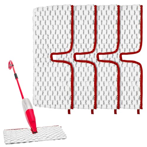 Microfiber Spray Mop Pads Compatible with Promist MAX Spray Mop, Mops Refills for Ocedar Replace Head Replacements, Double Sided Usable Pads for Dry Wet Floor Cleaning (4 Pack Grey) - color: 4 Packs Grey