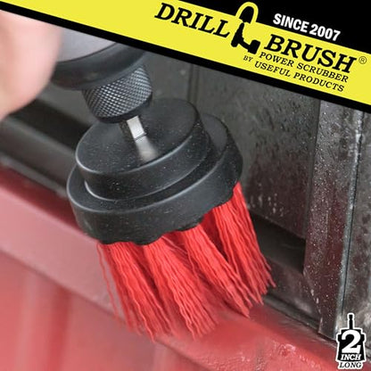Outdoor Cleaning Brushes - Stiff Bristle Deck Scrubbing Brush - Concrete Scrub Brush - Bird Baths Cleaning Tool - Garden Statues Cleaning Equipment - Granite Headstone Restoration Brush - Siding Brush - color: Red