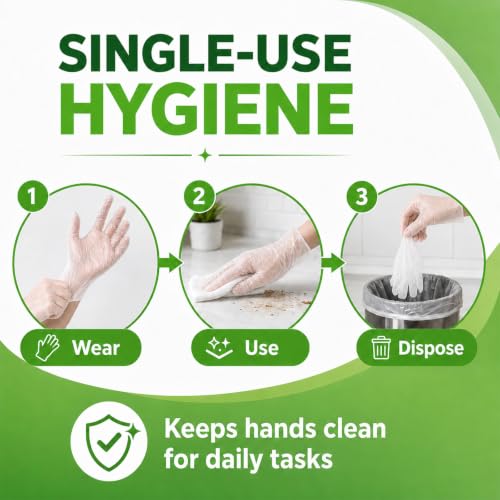 Disposable Plastic Gloves Food Handling Service Gloves Disposable For Cooking - style: White100pcs