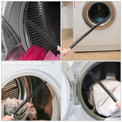 Dryer Lint Brush and Flexible Vent Cleaner Brush Set, Long Handle Multipurpose Pipe and Appliance Cleaning Tool for Washing Machine Drum and Dryer Vents, 2pcs