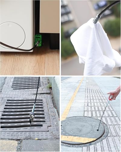 76 Inch Drain Snake Upgraded Ergonomic Grip – Toilet Snake Flexible Grabber Claw for Clog Remover & Pick Up Small Items - color: 79'' Bule