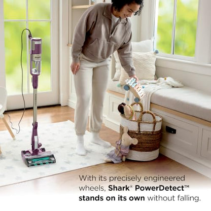 Shark PowerDetect | Corded Stick Vacuum Cleaner for Carpet & Hard Floors | Lightweight Hand Vacuum for Pet Hair with DuoClean | Self-Cleaning Brushroll | HEPA | 3 Attachments | Purple | HZ4001AMZ - style: PowerDetect w/ Precision Duster