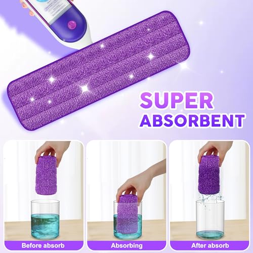 3 Pack Reusable Mop Pads for Swiffer PowerMop, Super Absorption, Multi-Surface Hardwood Floor Cleaning, Machine Washable Up to 100 Times, Durable, Suitable for All Finished Floors - size: 3 PACK