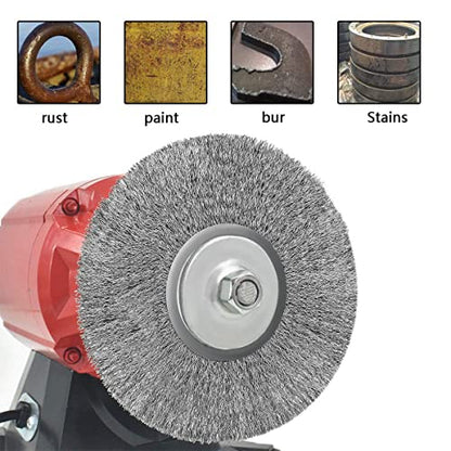 5Pcs 4 Inch Stainless Steel Wire Crimped Wheel Brush with 5/8" Bore for Angle Grinder Derusting Cleaning and Surface Polishing - size: 4"100mm 5Pcs