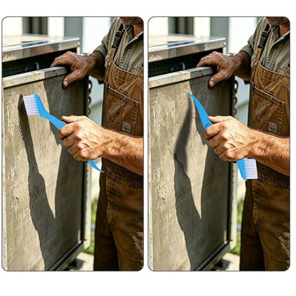 3 Pcs Air Conditioner Fin Comb Cleaner kit AC Coil Cleaning Brush Fin Combs Condenser Fin Straightener AC Evaporator Comb Radiator Repair Clean Tool (Blue) - color: Blue