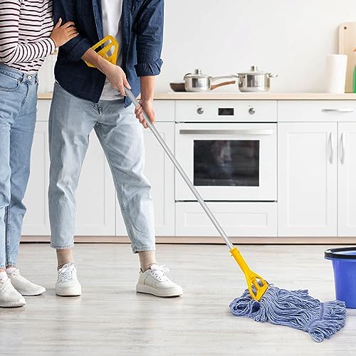 6 Pack Heavy Mop Replace Head，mop Head Replacement,Commercial mop Heads,Reusable Mop Head Refills-Replacement Mop Heads SuitableWet Industrial Blue Cotton Looped End String Head Refill (Blue) - size: 17 Ounce 6Pack