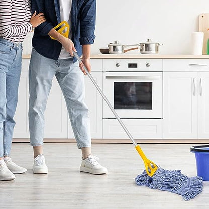 6 Pack Heavy Mop Replace Head，mop Head Replacement,Commercial mop Heads,Reusable Mop Head Refills-Replacement Mop Heads SuitableWet Industrial Blue Cotton Looped End String Head Refill (Blue) - size: 17 Ounce 6Pack