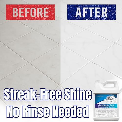 Black Diamond Stoneworks Marble & Tile Floor Cleaner Concentrate, pH Neutral, Streak-Free & No-Rinse Formula for Granite, Travertine, Limestone, Slate, Ceramic & Porcelain Floors (4-Gallons) - size: 128 Fl Oz (Pack of 4)