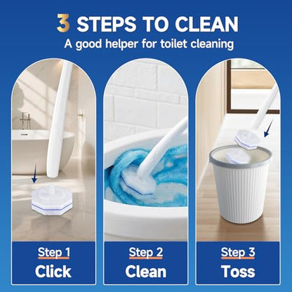 100 Count Toilet Wand Refills Compatible for Clorox, 5X Cleaning Power Toilet Bowl Wand Refills & High-Density Disposable Toilet Brush Scrubber - No Falling Apart, Instant Foam Cleaning - size: 1 Count (Pack of 100)