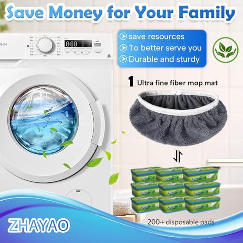 6 Pcs Reusable Microfiber Mop Pads Compatible with Swiffer Sweeper, Dry Sweeping Cloths & Wet Mopping Cloths, Washable Pads for Surface/Hardwood Floor Cleaning (Mop is Not Included) - color: A-grey 6 Pack