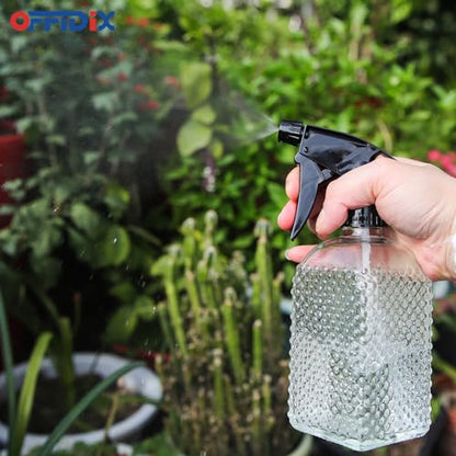 OFFIDIX Glass Plant Mister with Adjustable Nozzle for Indoor Plants and Cleaning - color: Clear