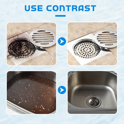 Sink and Drain Cleaner, Wild Tornado Pipe Dredge, Drain Cleaner for Toilet Kitchen, Pipes Cleaning Tool (2)
