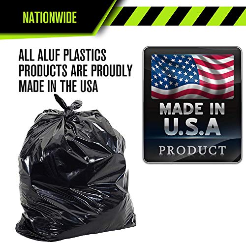 Heavy Duty 33 Gallon Trash Bags (Huge 100 Ct. /w Flap Ties) - 2 MIL equiv. Thick Gauge Large Black Plastic Garbage Liners for Kitchen,Yard,Brute/Rubbermaid(1 Pallet of 100 Cases, 10000 Bags Total) - style: 33 Gal, 2 Mil Equiv, 10,000 Count