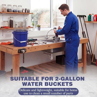 1 Pcs 1/4″ Mesh 2 Gallon Dip and Drain Stainless Steel Part Cleaning Strainer Basket for Buckets Swing Handle for Mechanics Auto Parts Washing Garage Shop & Home Workshop, Bucket Not Included - size: 2 Gallon,1/4″