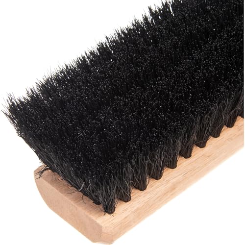 SPARTA Flo-Pac Floor Sweep with Natural Tampico Bristles, Heavy Duty Broom Head for Indoor and Outdoor Use on Rough Surfaces, 36" Long, Black
