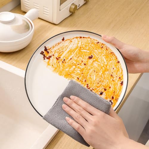 Eforcase Cleaning Towels Disposable Dish Cloths Microfiber Reusable Handy Cleaning Wipes Multi-Purpose Towel Roll Reusable Cleaning Cloths House Kitchen Cleaning Cloth Wiping Dishcloths,20 Count - color: Light Green