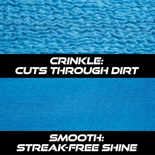 VIKING Glass Microfiber Cleaning Cloth for Car and Home 2 Pack, Glass Towels for Mirror, and Picture Frames, and Car Detailing Kit, 16 inch x 16 inch, Blue - size: 2 Pack