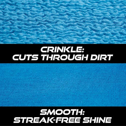 VIKING Glass Microfiber Cleaning Cloth for Car and Home 2 Pack, Glass Towels for Mirror, and Picture Frames, and Car Detailing Kit, 16 inch x 16 inch, Blue - size: 2 Pack
