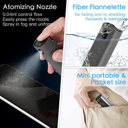 AKARY Screen Cleaner - All in One Touchscreen Mist Cleaner, Fingerprint-Proof for Phones, Pads, Laptops & Monitors (Black) (Screen Cleaner (Black)) - size: Screen Cleaner