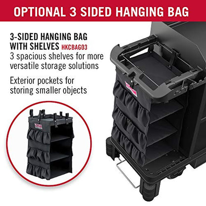 Suncast Commercial 3 Sided Organizer Bag with Shelves for Housekeeping Carts - style: 3 Sided Bag