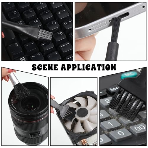 9 Pcs Keyboard Cleaning Brushes Kit Keyboard Brush Anti Static Brush with Keycap Puller & Tweezers Nylon Dust Cleaning Brushes for Computer Laptop Mechanical Keyboards Camera Motherboard Small Space