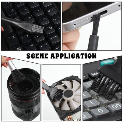 9 Pcs Keyboard Cleaning Brushes Kit Keyboard Brush Anti Static Brush with Keycap Puller & Tweezers Nylon Dust Cleaning Brushes for Computer Laptop Mechanical Keyboards Camera Motherboard Small Space