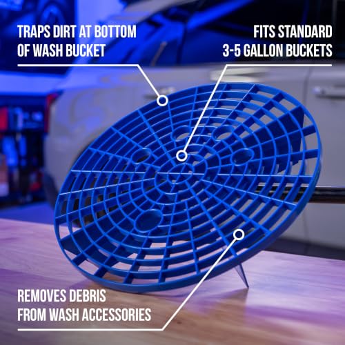 VIKING Automotive Bucket Insert Grit Trap for Car Wash and Detail Kits, Helps Remove Dirt and Debris from Microfiber, Mitts, Cloths, and Sponges, Blue - color: Blue, size: 1 Pack