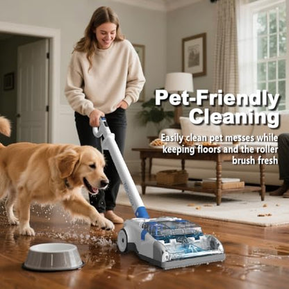 ZenFloor Cordless Hard Floor Cleaner Machine, Floor Scrubber with Power Bristle Brush Roll, Lightweight, Fast Dry, Ideal for Hardwood, Tile, Vinyl, Laminate｜One-Quick Battery Ecosystem