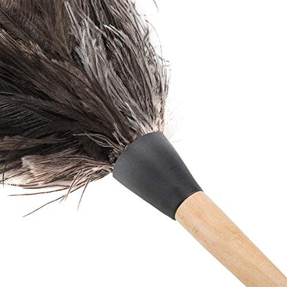 Fdit Handmade Washable Non-electrostatic Duster with Wooden Handle Household